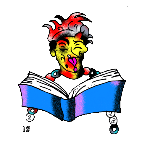 Book Reading Sticker