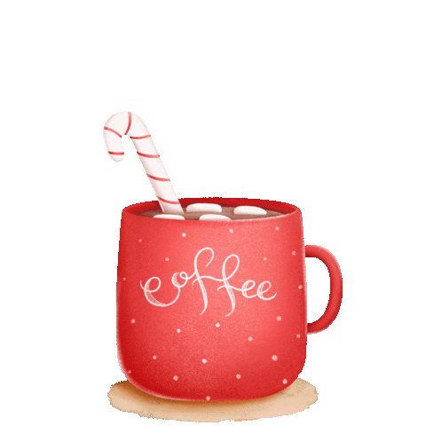 Hot Coffee Christmas Sticker