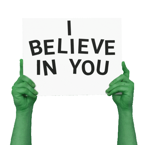 I Believe In You Support Sticker by Sarah The Palmer