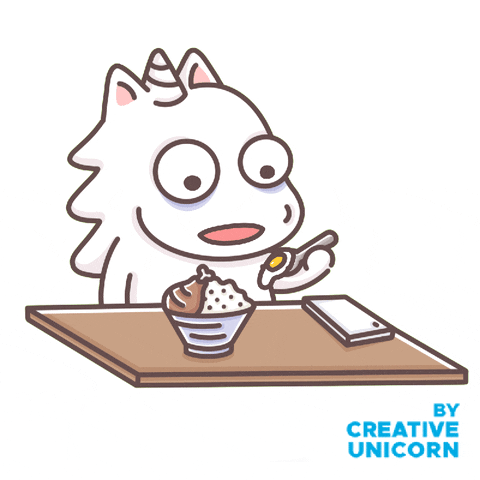 Lunchtime Eating GIF by Creative Unicorn