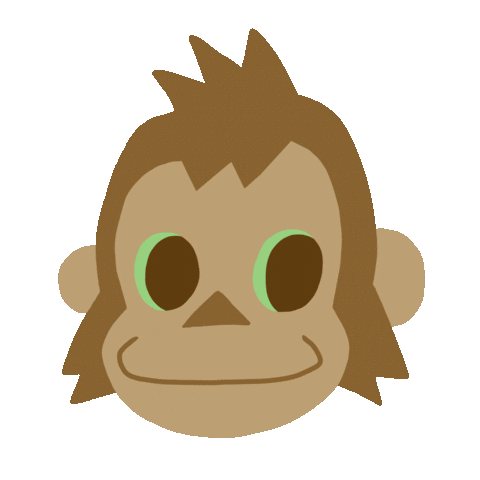 Monkey Blink Sticker by ESN Amsterdam