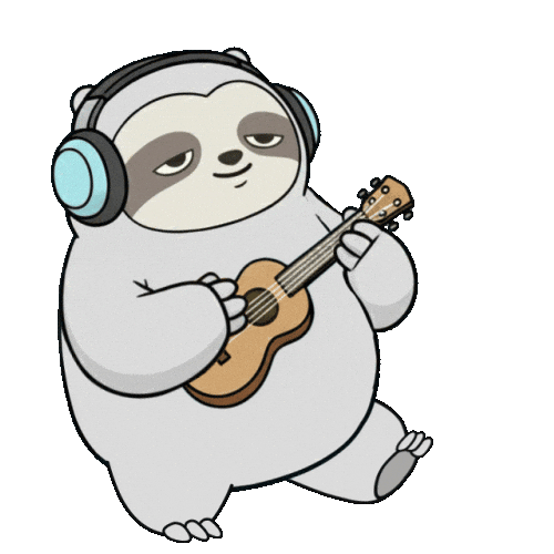 Playing Guitar Kukang Sticker