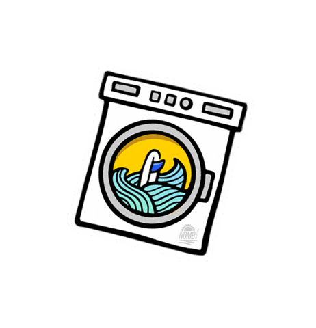 Surfing Wipeout Sticker by NOMB Surf