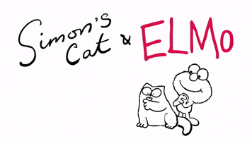 simon's cat elmo GIF by Sesame Street