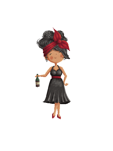 Woman Wine Sticker