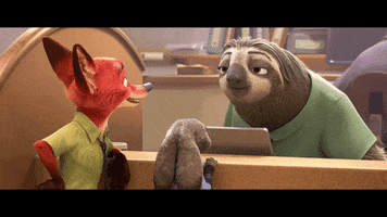 axiol flash sloth zootopia GIF