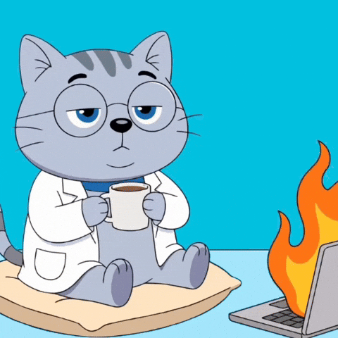 Tired Coffee GIF by Cat Years