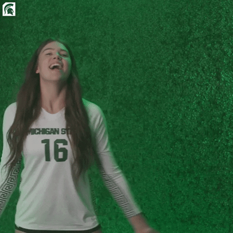 Go Green Make Some Noise GIF by Michigan State Athletics