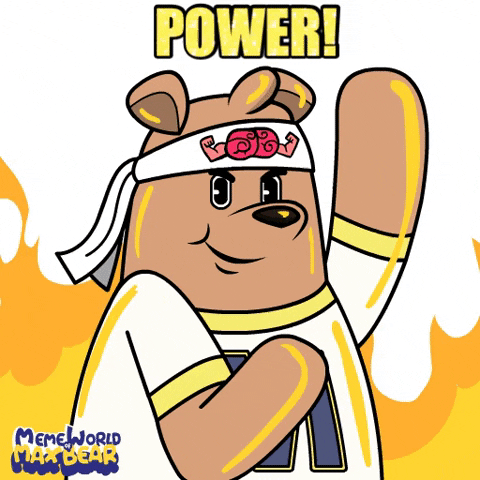Power Stamina GIF by Meme World of Max Bear