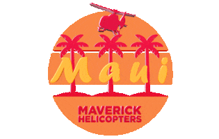Blue Hawaiian Mauihawaii Sticker by Maverick Helicopters