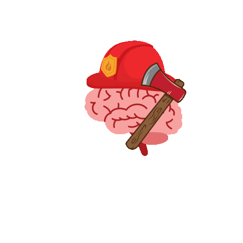 Brain On Fire Loop Sticker by BrainTrust Canada