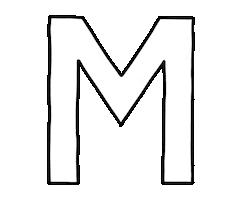 M Alphabet Sticker by Daniela Nachtigall