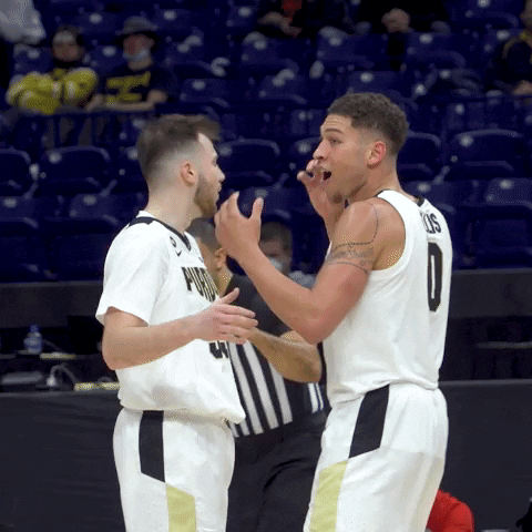 Shocked College Basketball GIF by Purdue Sports