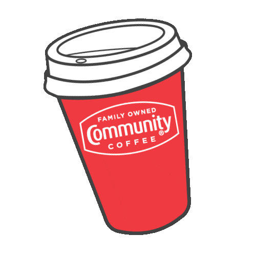 Caffeine Red Cup Sticker by Community Coffee Company