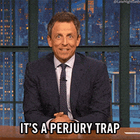 seth meyers perjury GIF by Late Night with Seth Meyers