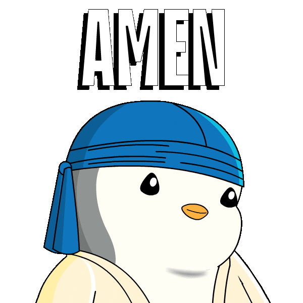 Praise The Lord Yes Sticker by Pudgy Penguins