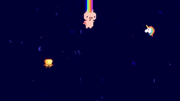space rainbow GIF