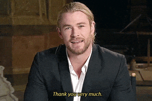 Chris Hemsworth Chores animated GIF
