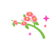 Pink Flower Sticker by drinkwildwonder
