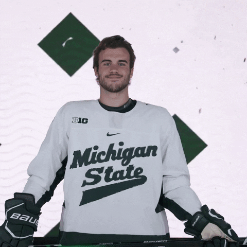 Sport Smile GIF by Michigan State Athletics