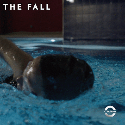 Gillian Anderson Swimming GIF by Ovation TV