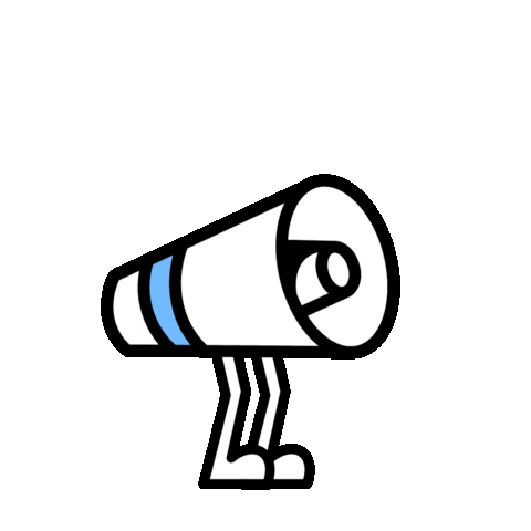 Jump Megaphone Sticker