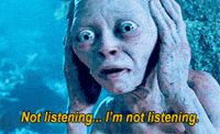 Gollum Not Listening GIFs - Find & Share on GIPHY