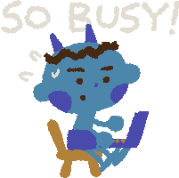 Illustration Working Sticker