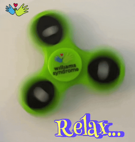 Relax Spinner GIF by Williams Syndrome Association