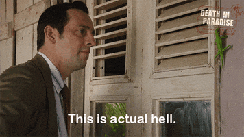 This Is Hell Dip GIF by Death In Paradise