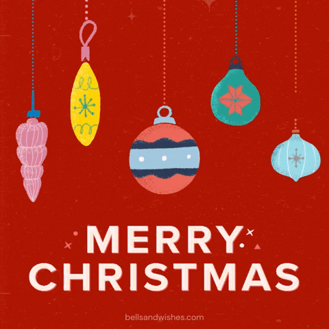 Happy Merry Christmas GIF by Bells and Wishes