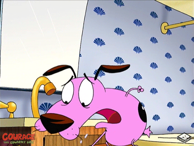 Featured image of post Courage The Cowardly Dog Gif Thinking that kitty is just courage s friend playing around with him muriel invites her over to the farmhouse to stay for a