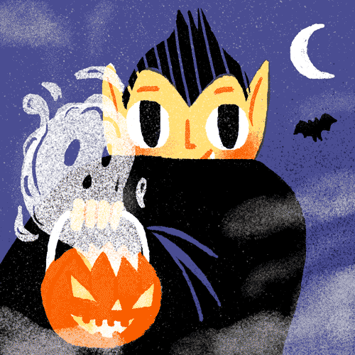 halloween illustration GIF