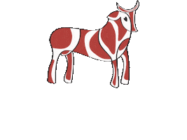 Dinner Cow Sticker by passionecarnale