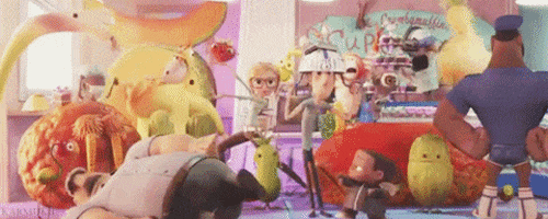 cloudy with a chance of meatballs singing GIF