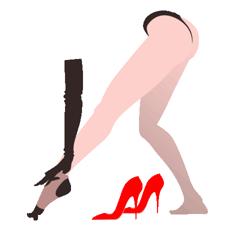 sassy high heels Sticker by Hilbrand Bos Illustrator