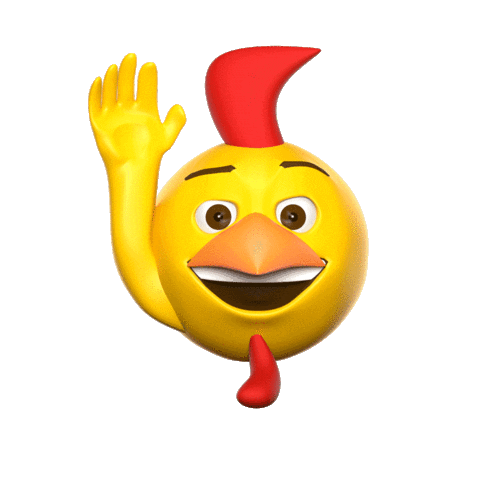 Happy Acenando Sticker by Galo