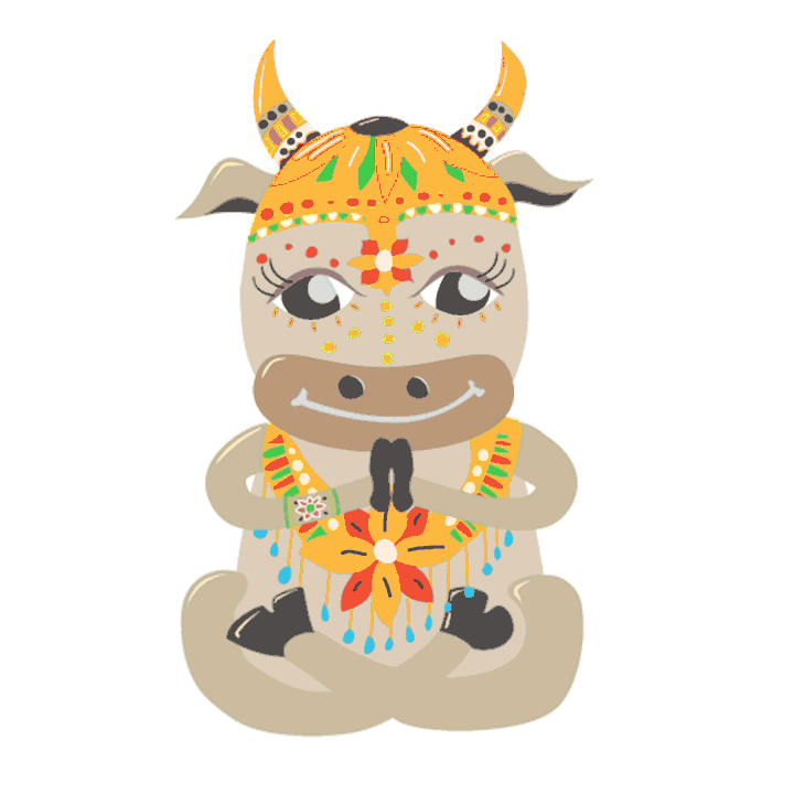 Sacred Cow Peace Sticker by BroganPLV