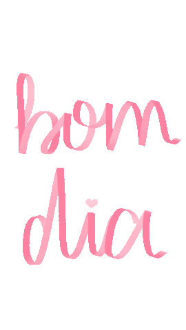 Bom Dia Heart Sticker by Fabricia Designer