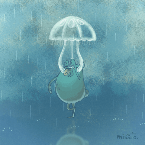 Rain Umbrella GIF by misato.