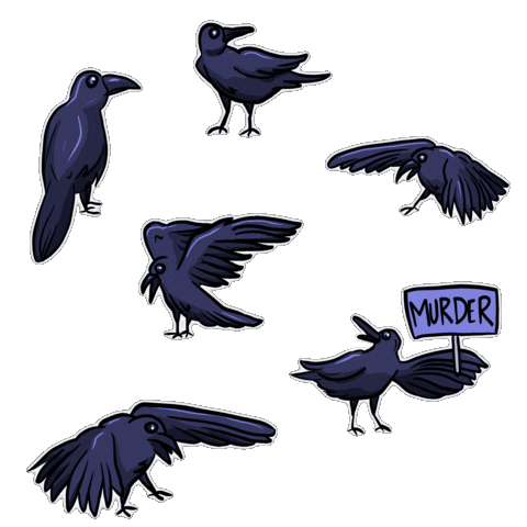 Dark Birds Sticker