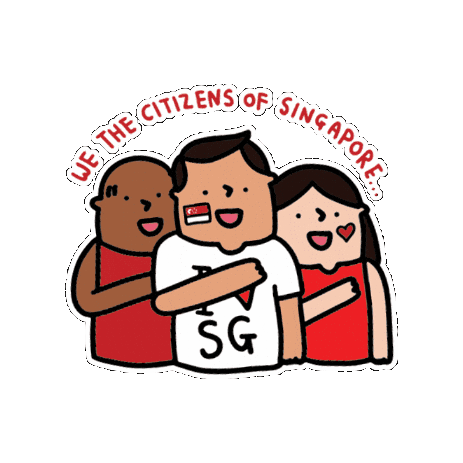 National Day Singapore Sticker by The Singaporean Dream