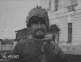 NationalWWIMuseum black and white smiling military footage GIF