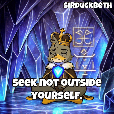 Meditation Glow GIF by SirDuckbeth