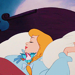 GIF Disney cenerentola che si sveglia nel letto con gli uccellini