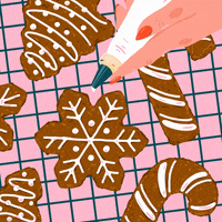 Baking Christmas Cookies GIF by Monique Aimee