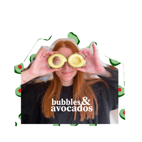 Bubbles & Avocado Sticker