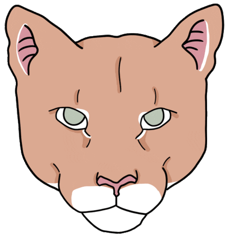 Mountain Lion Wildcat Sticker by wrsartist