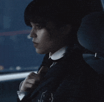 Nervous Jenna Ortega GIF