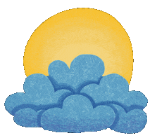 Sun Clouds Sticker by carrotcrown